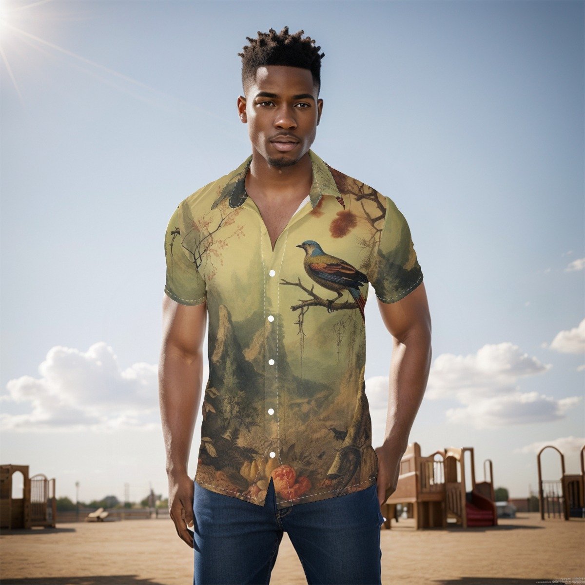 All-Over Print Men's Shirt