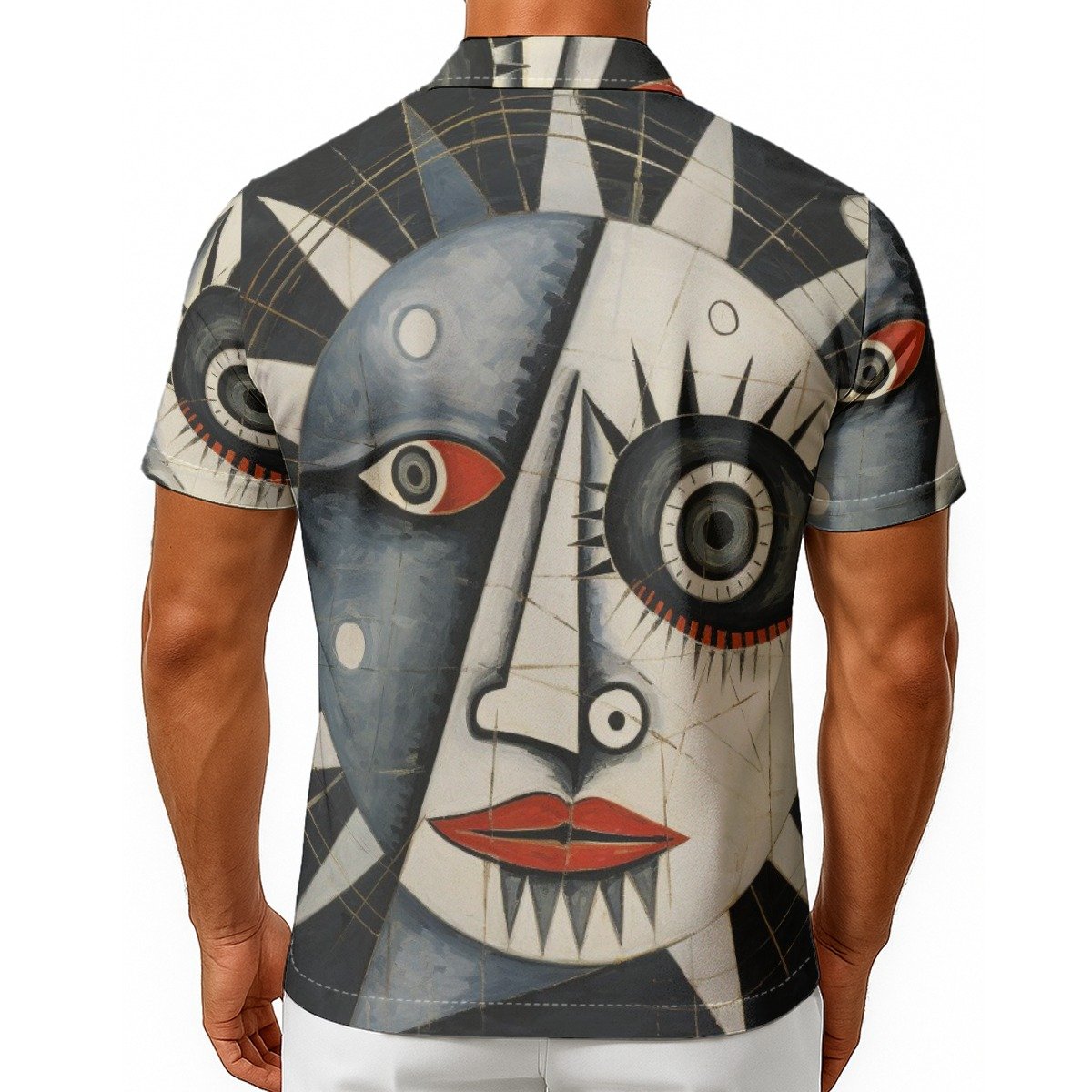 All-Over Print Men's Hawaiian Shirt With Button Closure - Image 2